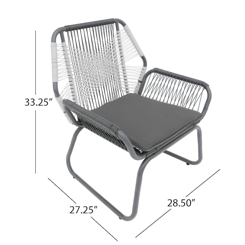 Milan Outdoor Faux Rattan Club Chair (Set of 2) by Christopher Knight Home