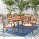 Llano Outdoor 7 Piece Acacia Dining Set by Christopher Knight Home - Thumbnail 12
