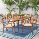 Llano Outdoor 7 Piece Acacia Dining Set by Christopher Knight Home - Thumbnail 11