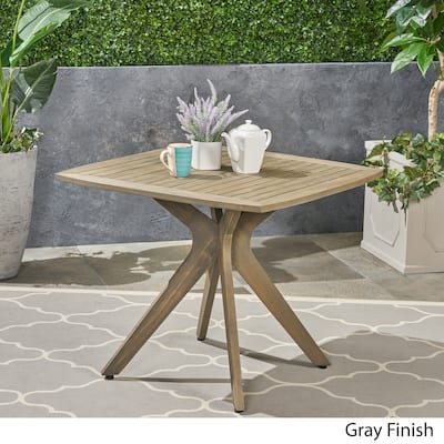 Stamford Outdoor Square Dining Table with X Base by Chirstopher Knight Home