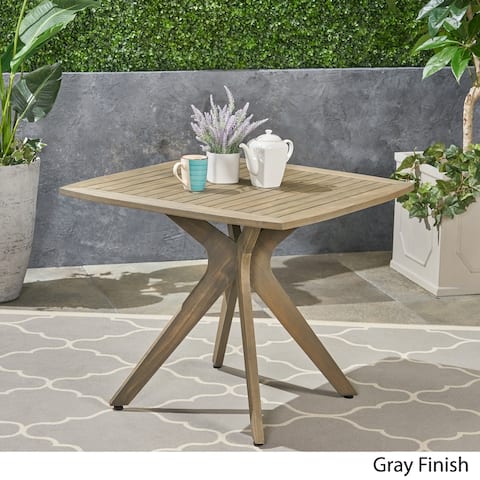 Stamford Outdoor Square Dining Table with X Base by Christopher Knight Home - 35.50"L x 35.50"W x 30.00"H