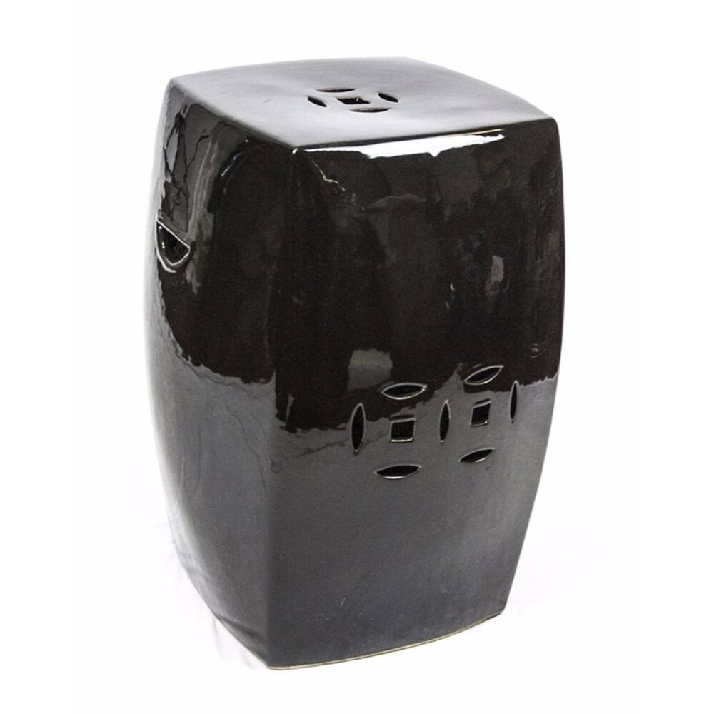 Alien Ceramic Garden stool, Black
