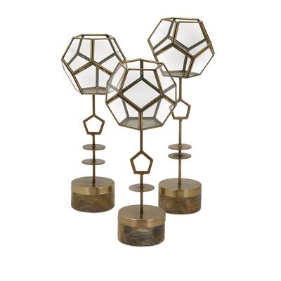 Creatively Styled Set of 3 Jada Terrarium Stands