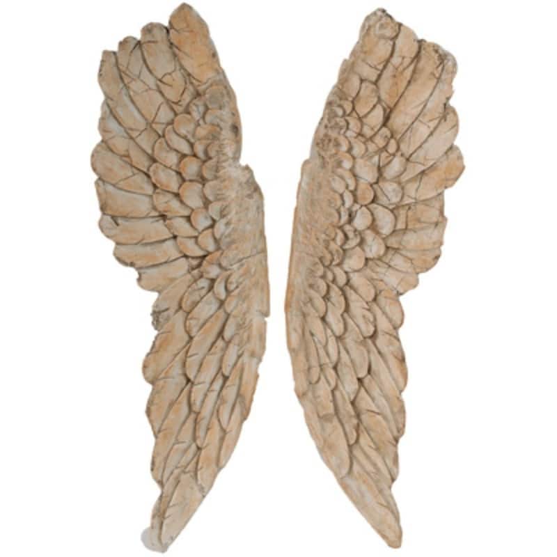 Angel Wings Statue Wall Art, Set of 2, Brown On Sale Bed Bath
