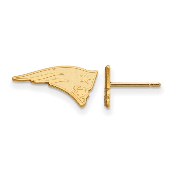 LogoArt 14 Karat Yellow Gold New England Patriots XS Post Earring by Versil