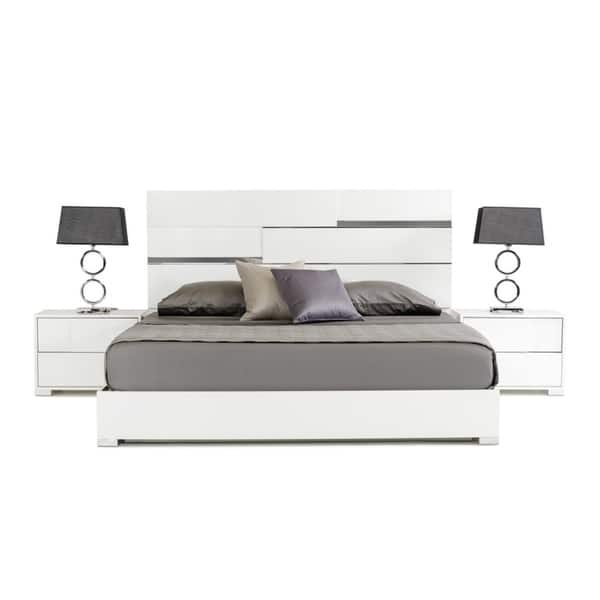 Modrest Ancona Italian White Bedroom Set Free Shipping Today Modrest Ancona Italian White Bedroom Set