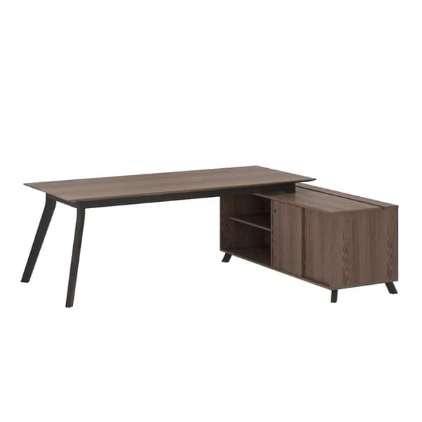Shop Ameriwood Ax 1 Medium Brown L Shape Desk Overstock 21801408