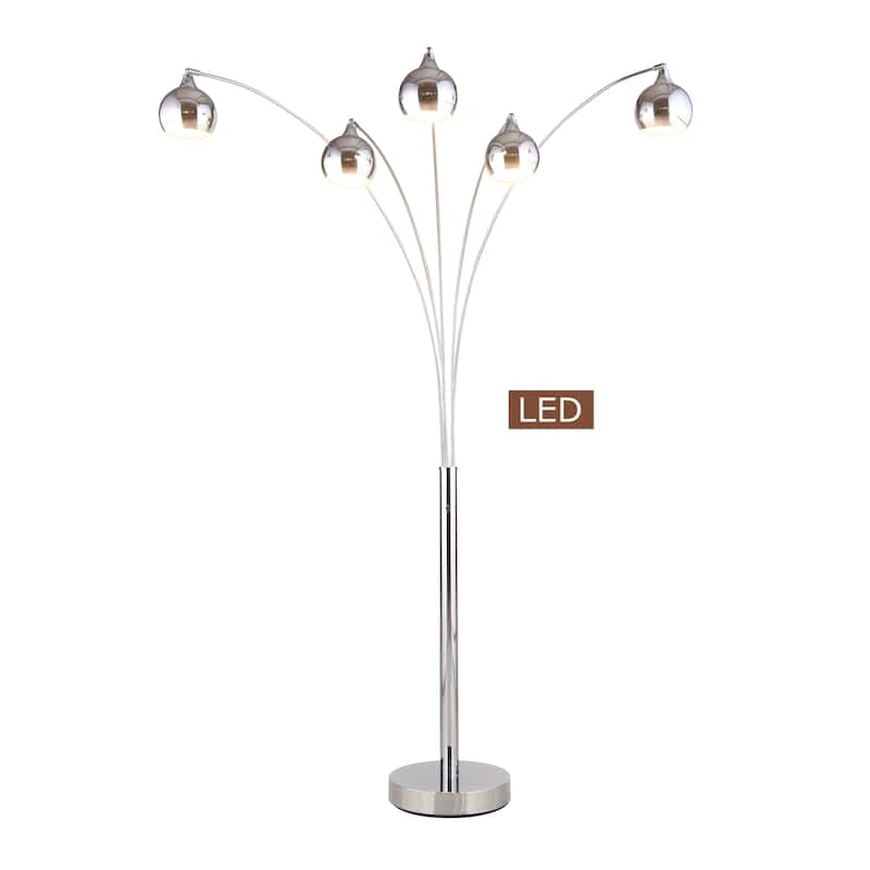 Artiva AMORE 86" Chrome Arched LED Floor Lamp w/Dimmer 5000 Lumens
