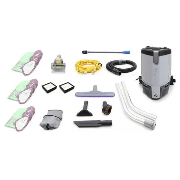 Fully Loaded Proteam ProVac FS6 6 QT Commercial Backpack Vacuum Cleaner