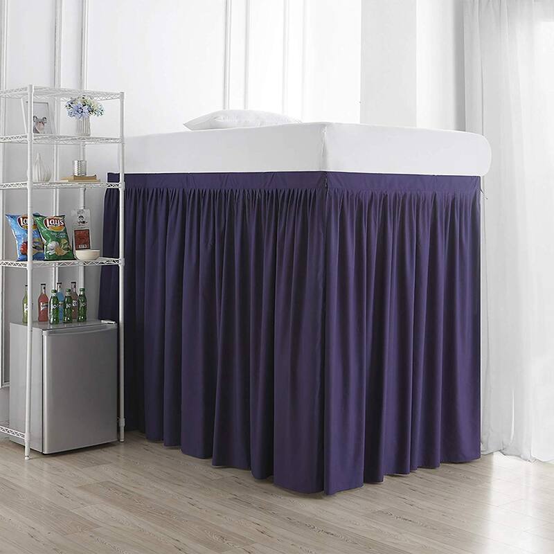Extended Twin XL 60-inch Drop 3 Panel Bed Skirt - purple reign - 3 Panels