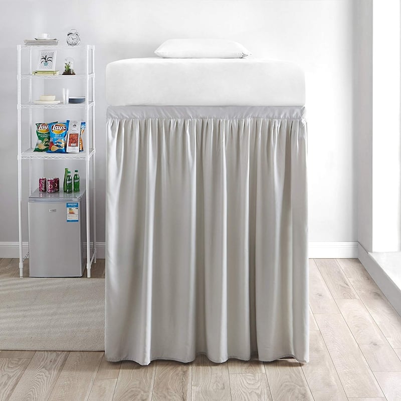 Extended Twin XL 60-inch Drop 3 Panel Bed Skirt - silver birch - 3 Panels