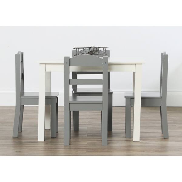 Shop Springfield 5 Piece Wood Kids Table Chairs Set In White