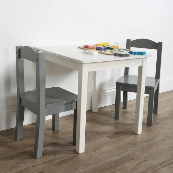 kids table and chairs grey