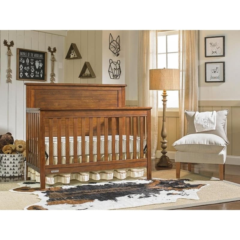 Fisher-Price Quinn Convertible Crib, Rustic Brown