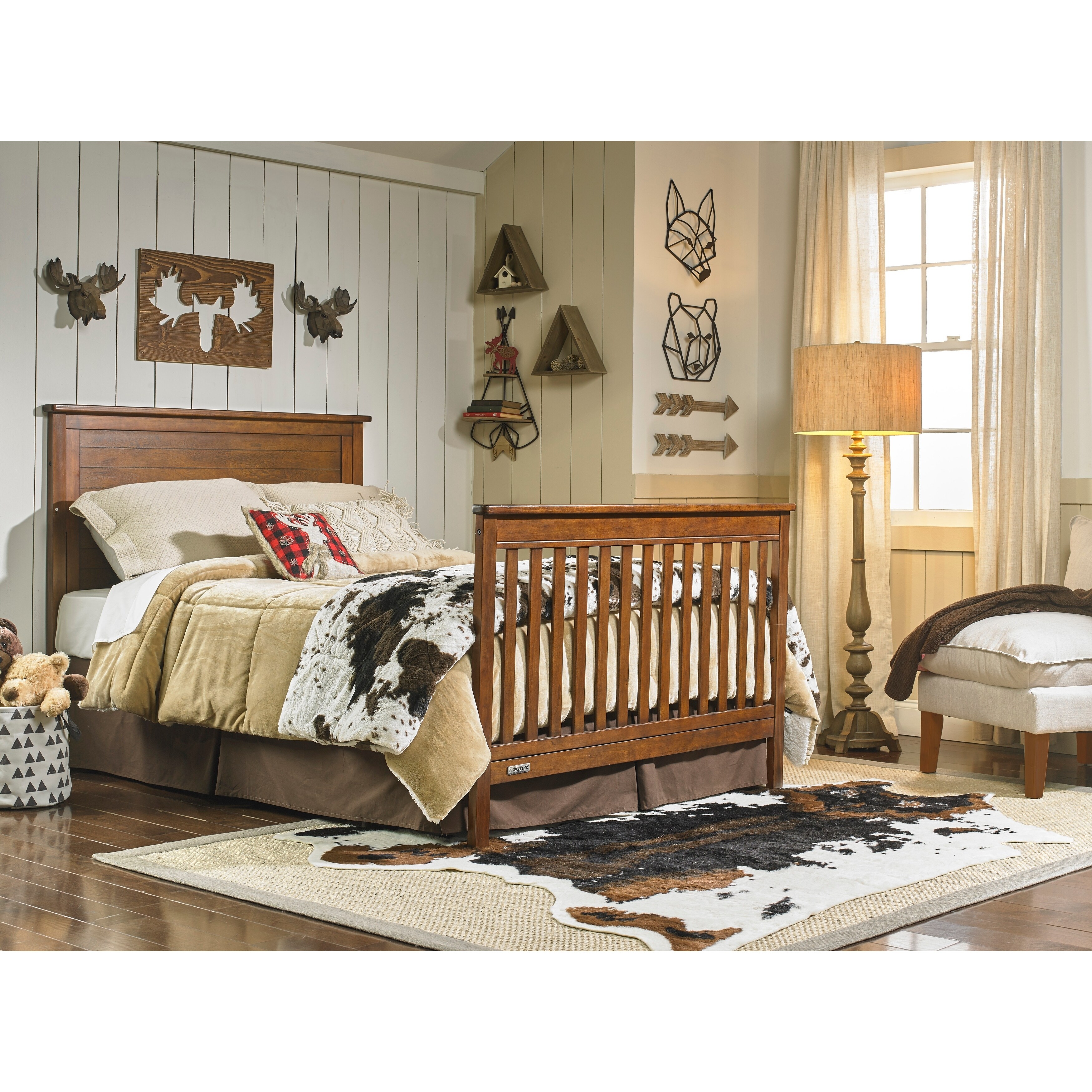 rustic brown crib