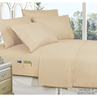 Elegant Comfort Luxury Smart Bed Sheet Set! Wrinkle and Fade Resistant with Side Storage Pockets