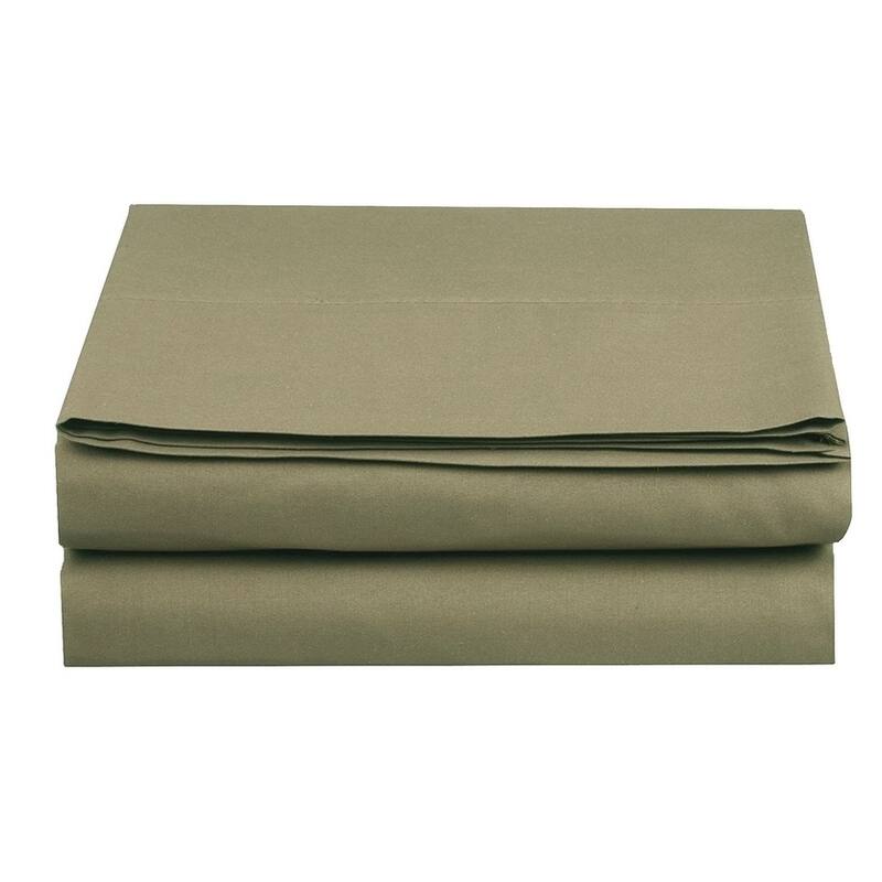 Elegant Comfort Super Soft and Wrinkle-Free Flat Sheet 100% HYPOALLERGENIC - California King - Sage Green
