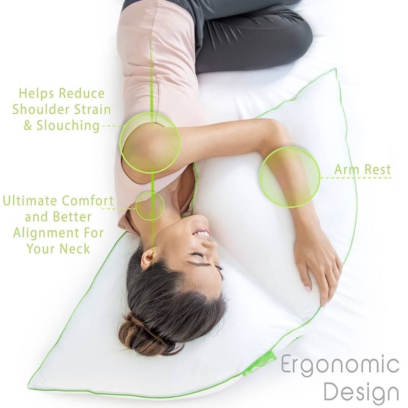 Sleep Yoga Side Sleeper Pillow, White