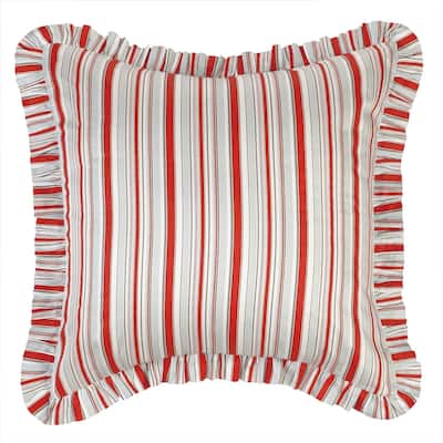 Jacobean Red Euro Sham by Laurel and Mayfair