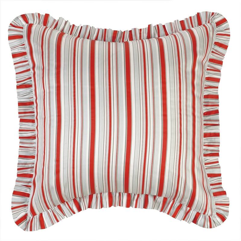 Jacobean Red Euro Sham by Laurel and Mayfair