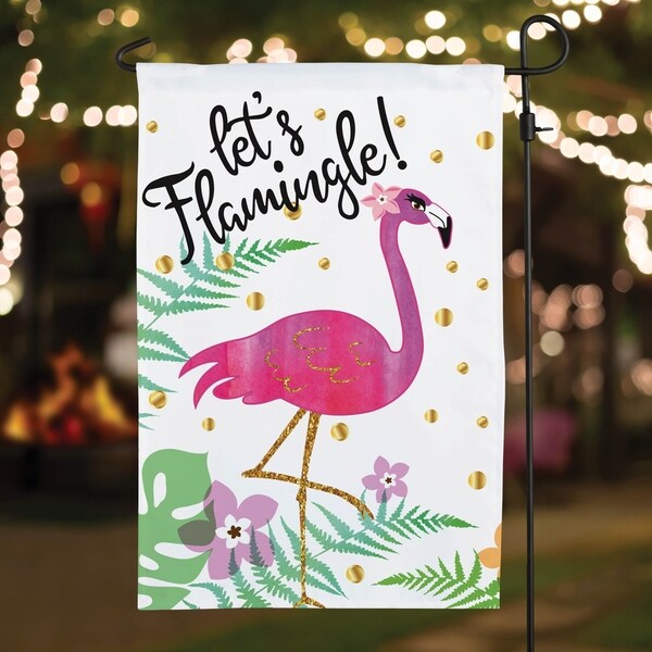 Shop Let's Flamingle Garden Flag - Free Shipping On Orders Over $45 ...