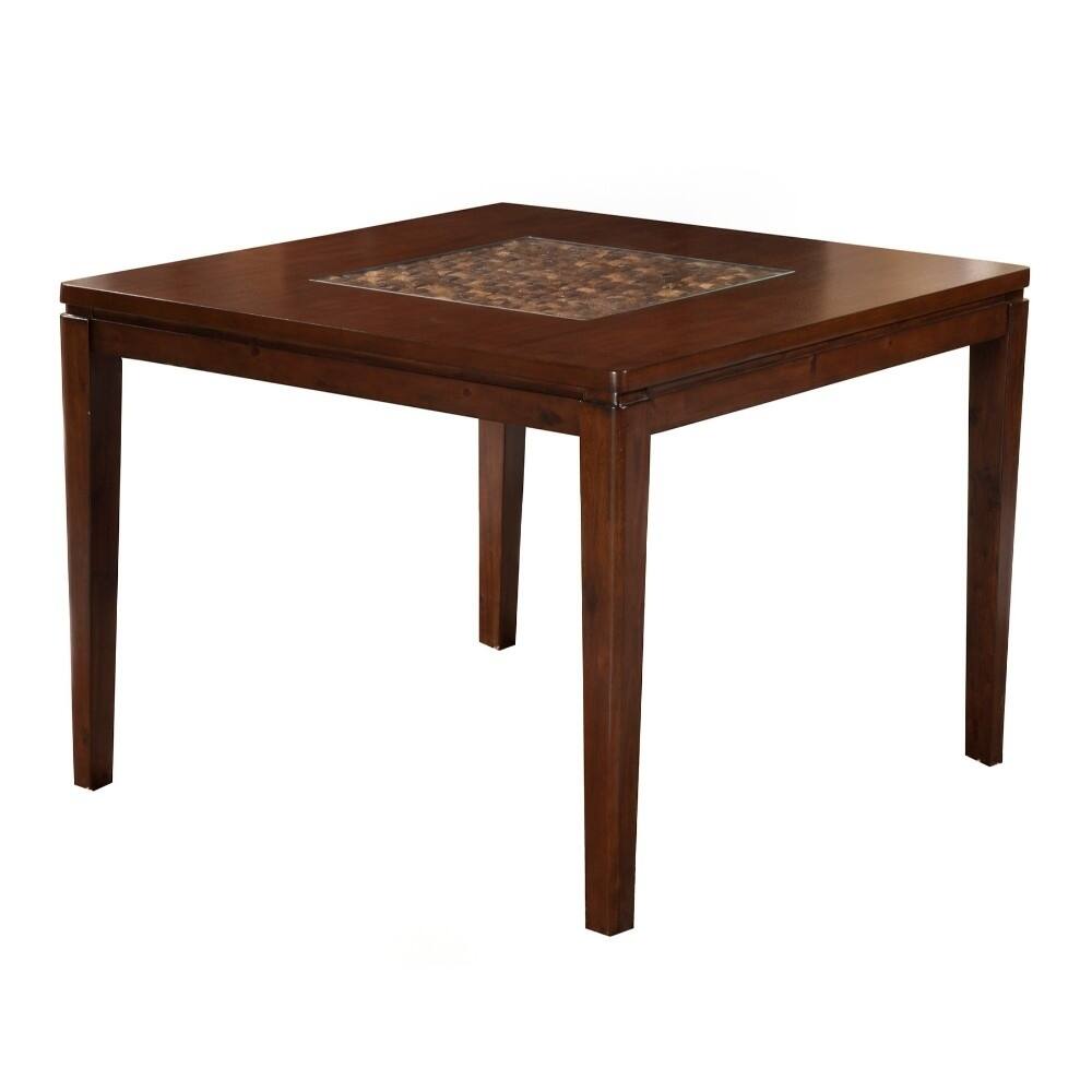 Wooden Pub Table in Transitional Style Brown