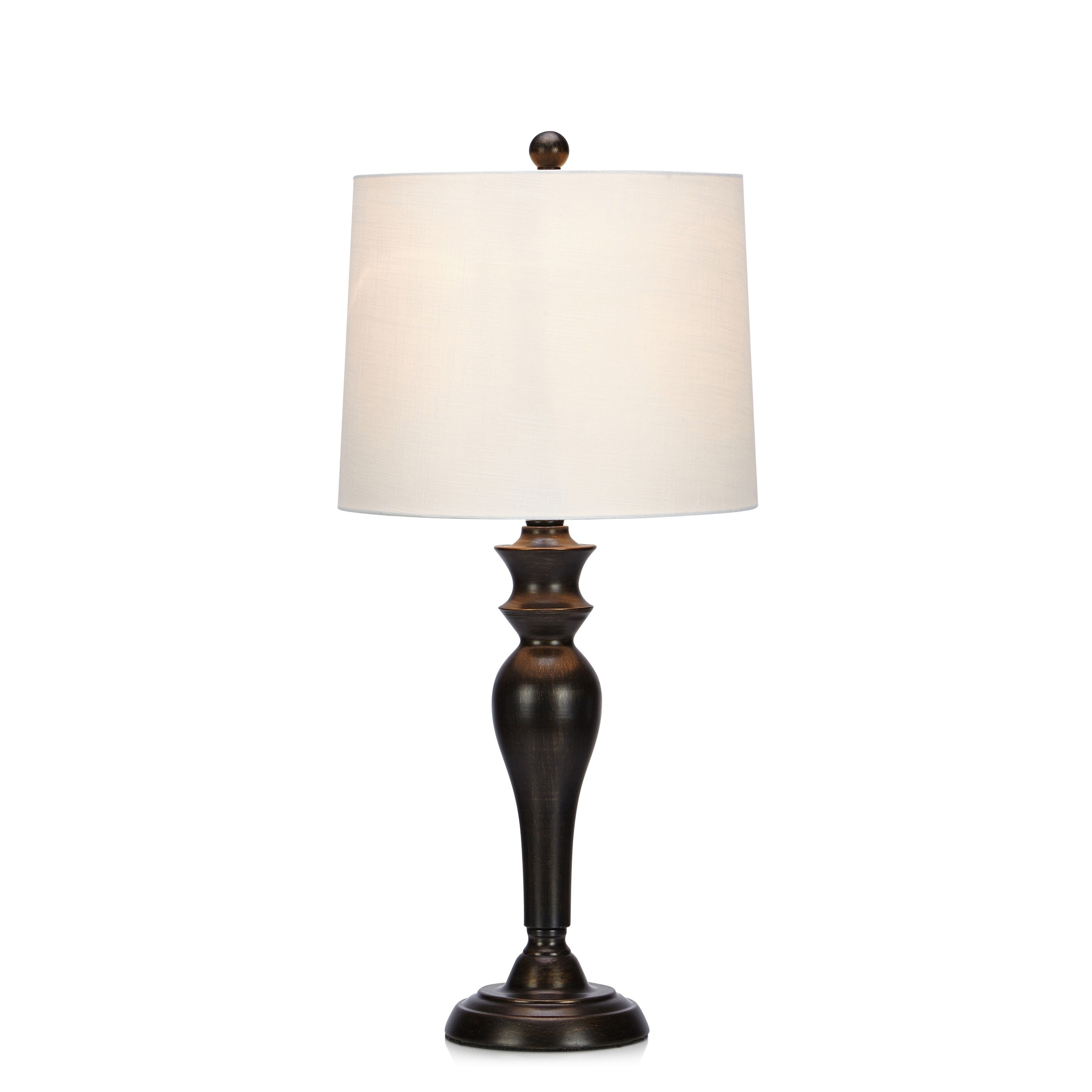 Traditional Side Table Lamp In Black With Golden Accents Overstock 21811058