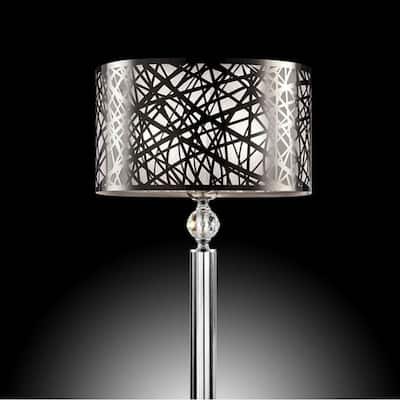 MYA Traditional 27.5"H Table Lamp Silver Metal