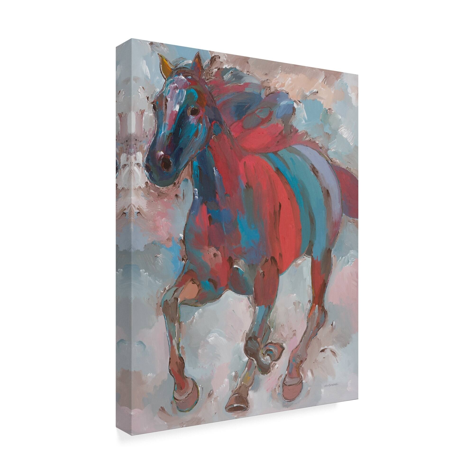 Hooshang Khorasani 'Spirit Runner' Canvas Art Multicolor Bed Bath