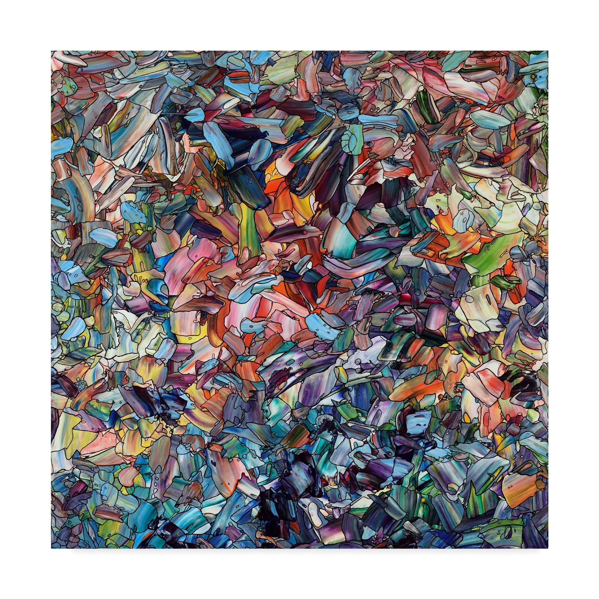 James W. Johnson 'Fragmenting Heart' Canvas Art - Multi-color