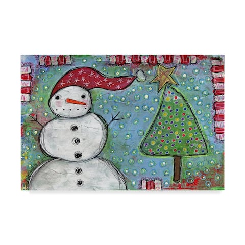Funked Up Art 'What A Snowman' Canvas Art - Multi-color