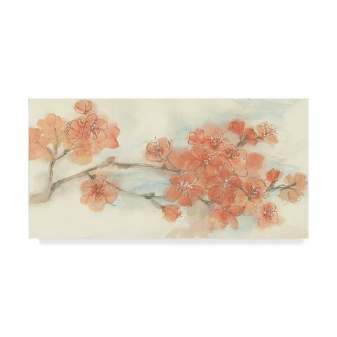 Chris Paschke 'Peach Blossom I Flipped' Canvas Art - Multi-color