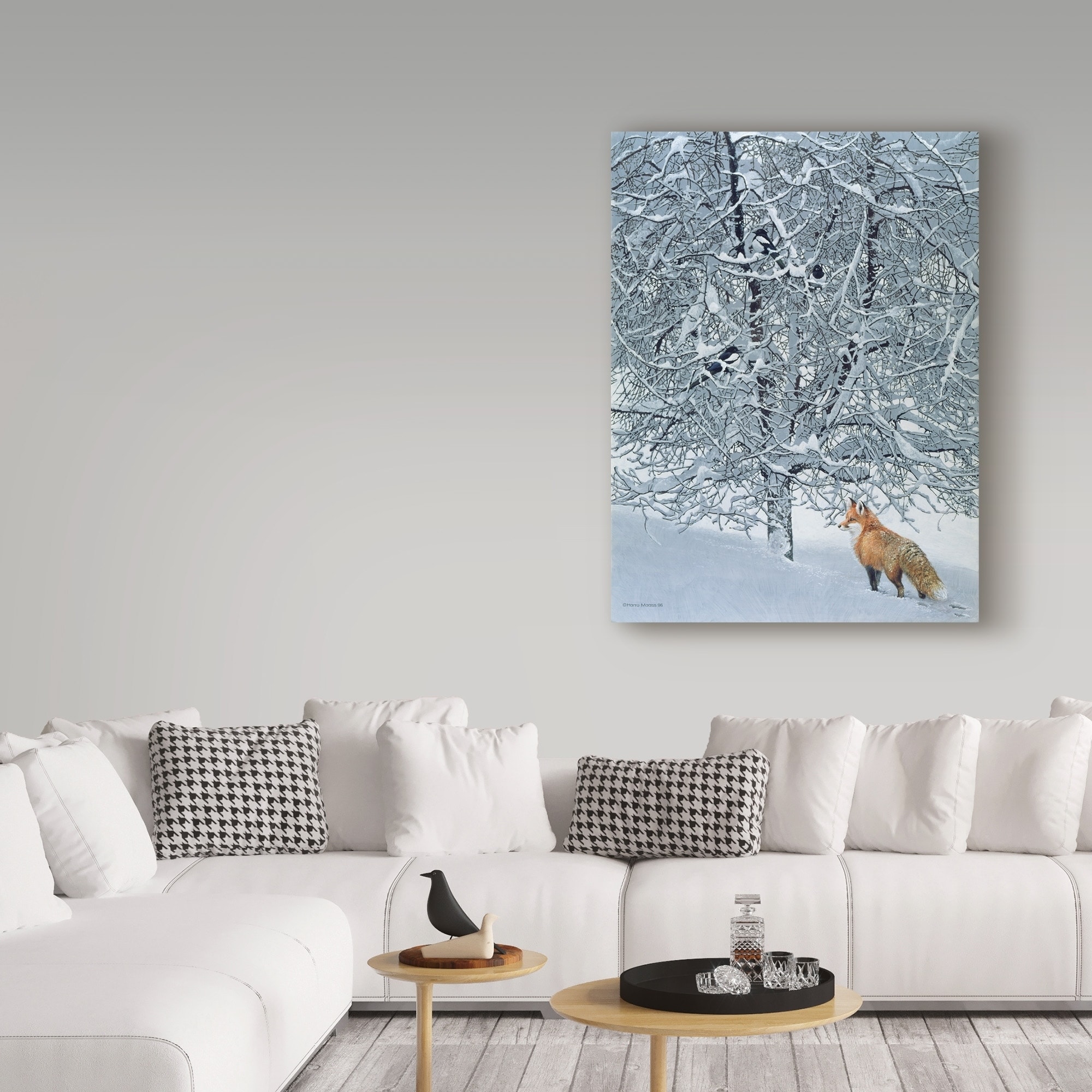 Harro Maass 'Fox in Snow' Canvas Art Multi-color Bed Bath  Beyond  21814371