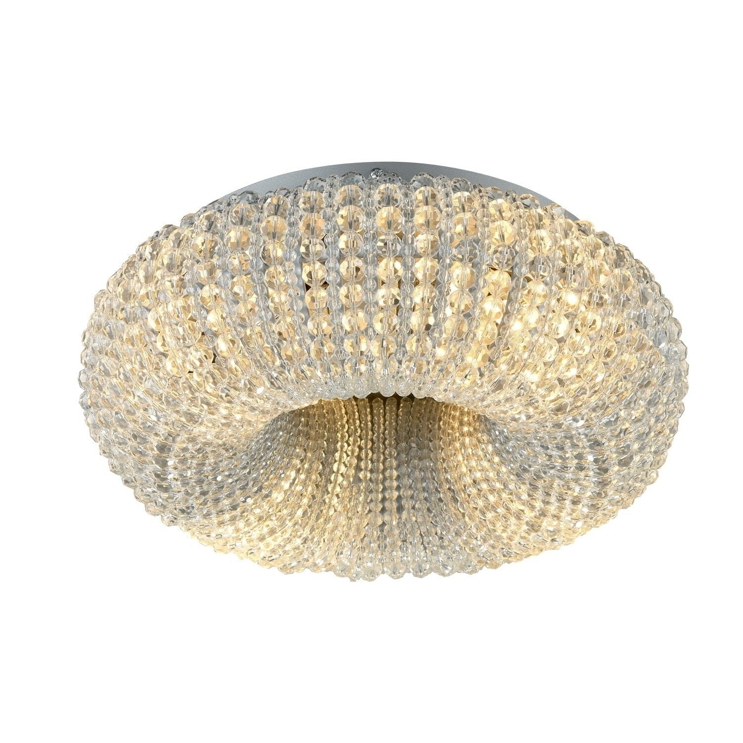 Crystal Halo Chandelier Modern Contemporary Lighting Chrome Finish Ceiling Light (Less than 60 Watts - Modern & Contemporary) - Chandeliers For Bedrooms by Overstock.com