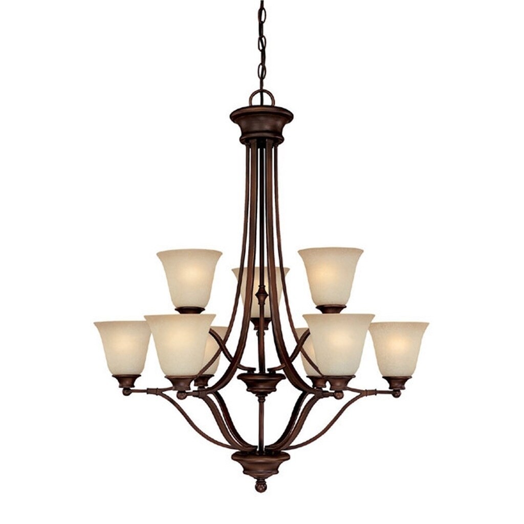 Belmont 9-light Burnished Bronze Chandelier - Chandeliers For Bedrooms by Overstock.com