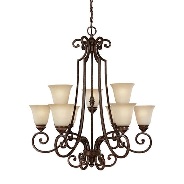 Capital Lighting Barclay Collection 9 Light Chesterfield Brown Chandelier Capital Lighting Barclay Collection 9 Light Chesterfield Brown Chandelier