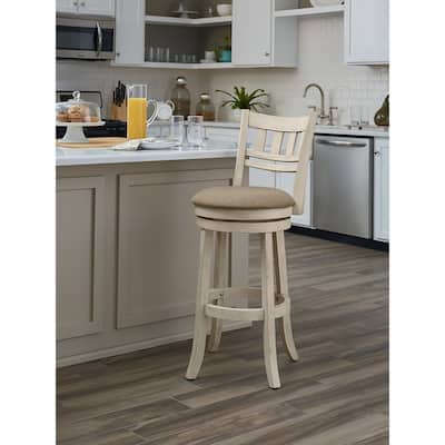The Gray Barn McNiven 30-inch Swivel Stool with Slatted Back