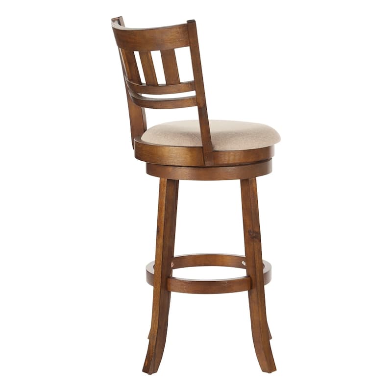 The Gray Barn McNiven 30-inch Swivel Stool with Slatted Back