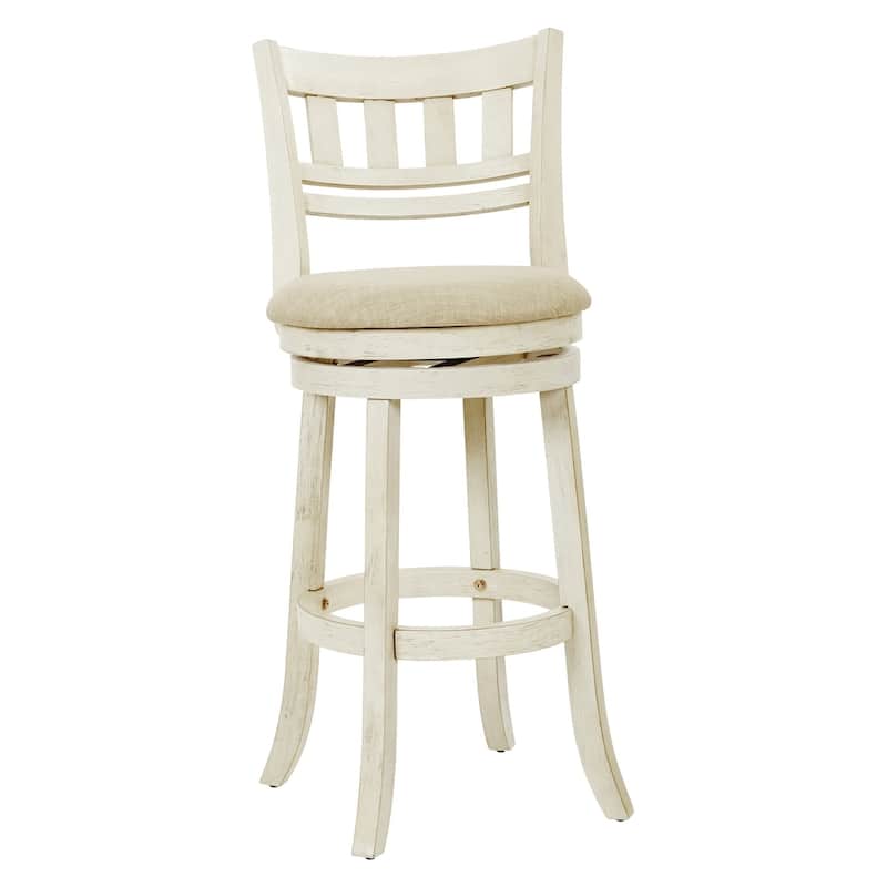 The Gray Barn McNiven 30-inch Swivel Stool with Slatted Back