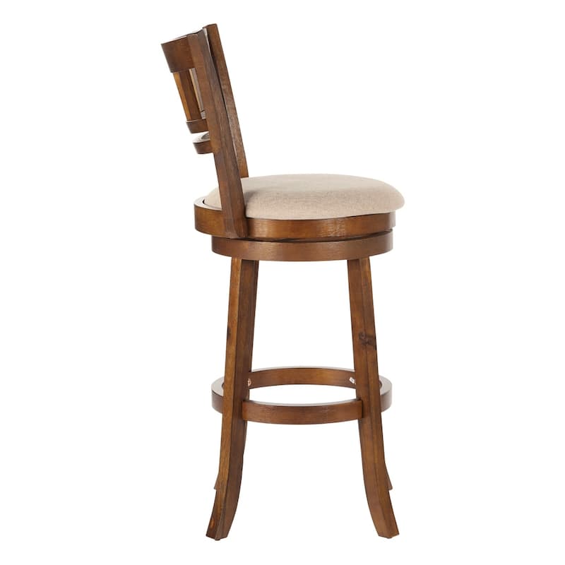 The Gray Barn McNiven 30-inch Swivel Stool with Slatted Back