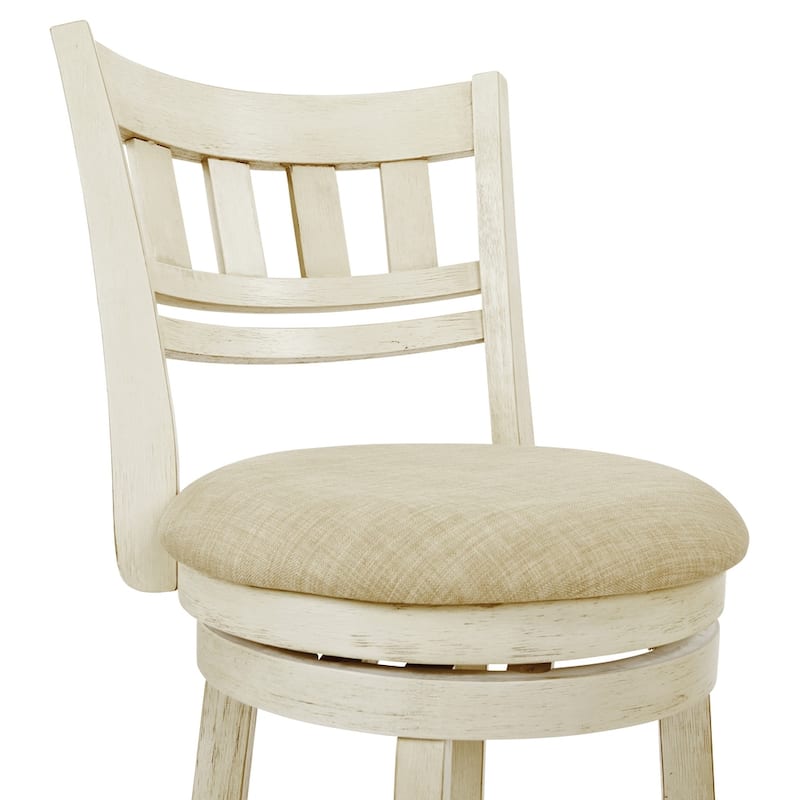 The Gray Barn McNiven 30-inch Swivel Stool with Slatted Back