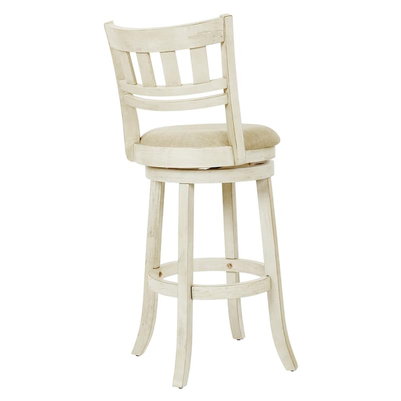 The Gray Barn McNiven 30-inch Swivel Stool with Slatted Back