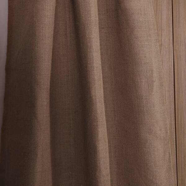 Shop Greenland Home Burlap Curtain Panel Pair With Tiebacks On