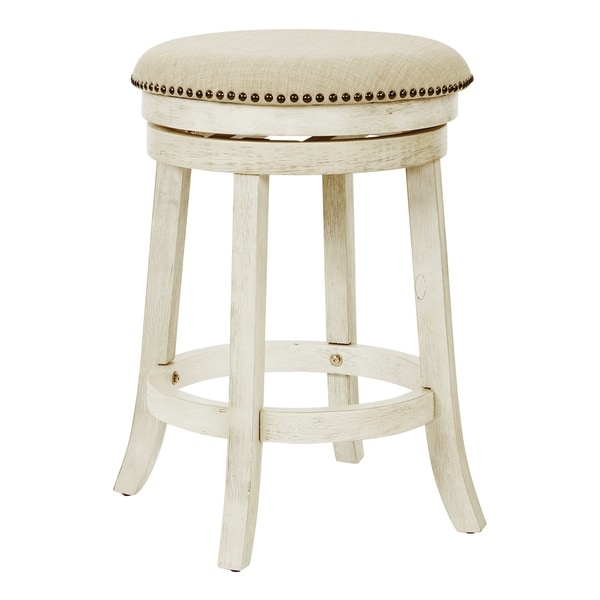 OSP Home Furnishings Metro 26 inch Backless Swivel Stools, 2 Pack