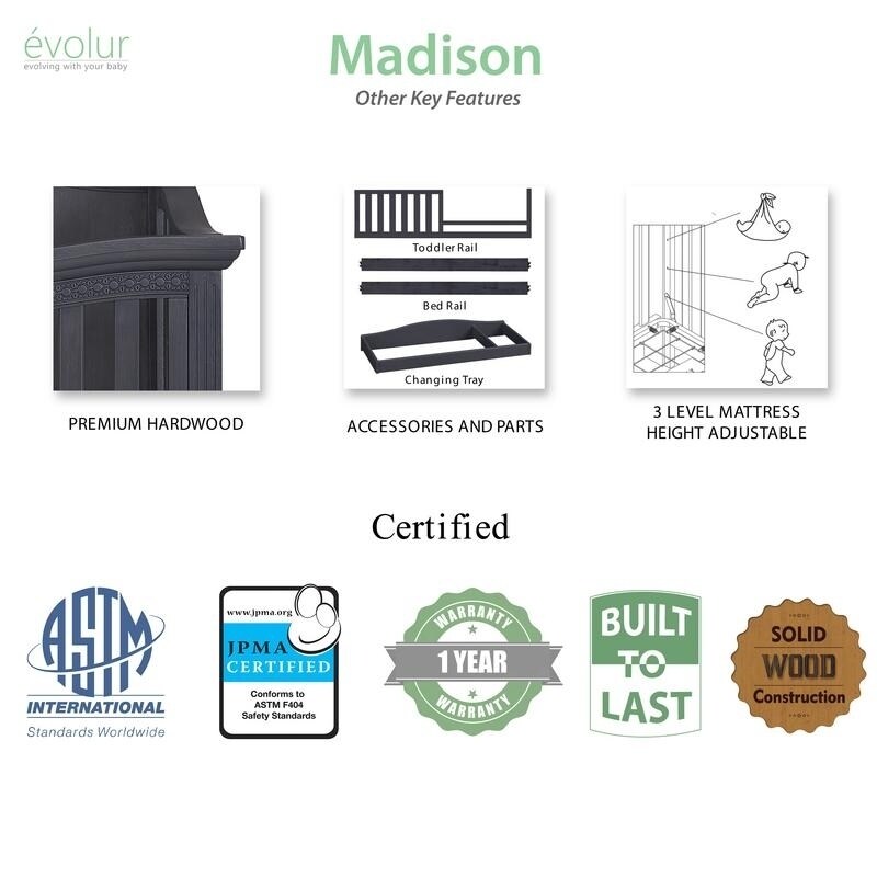 evolur madison weathered grey