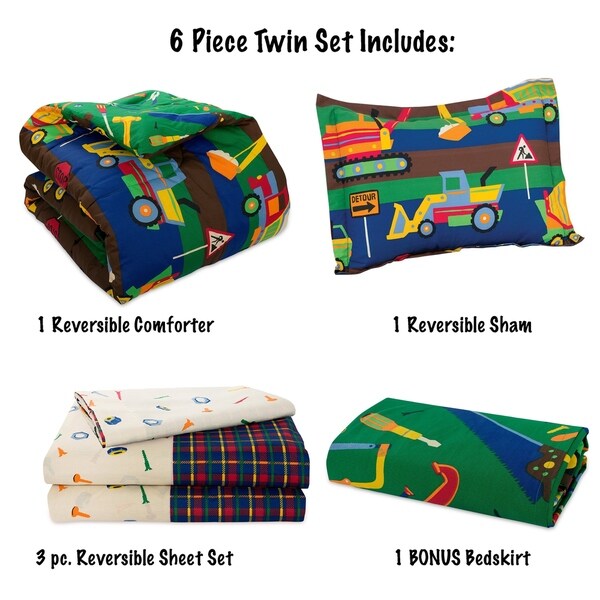 construction twin bedding set