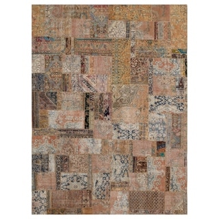 Handmade One-of-a-Kind Patchwork Wool Rug (Pakistan) - 8'7 x 11'8 - Bed ...