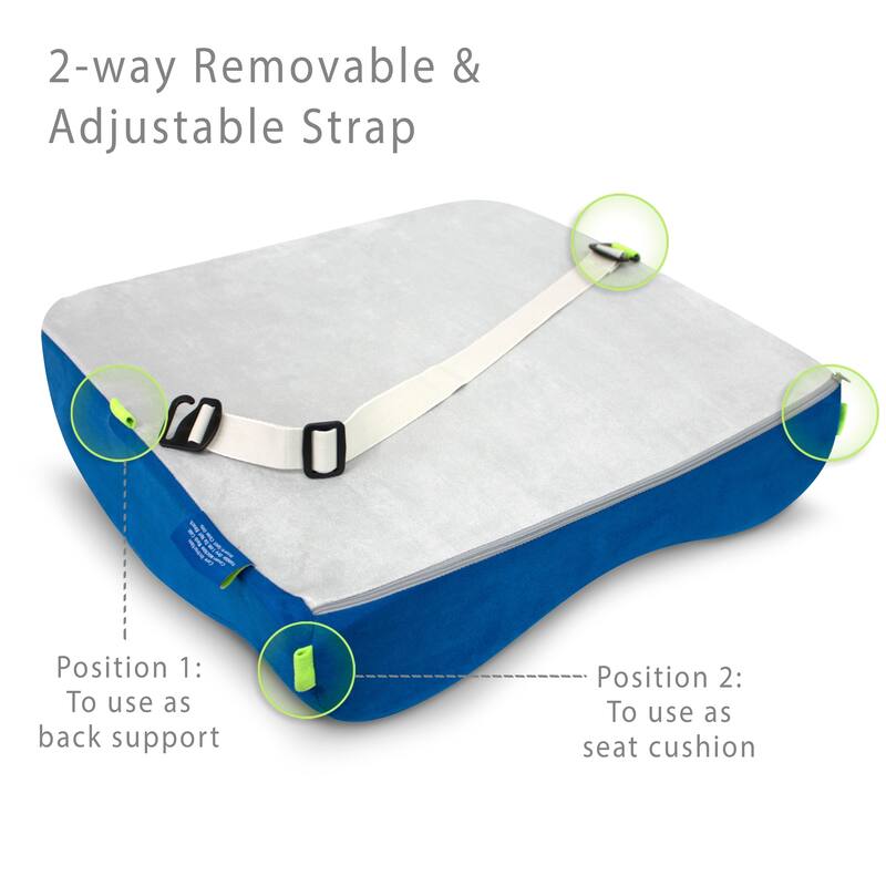 Sleep Yoga GO Memory Foam Oversized Seat Cushion with contour design, firm support to help improve posture