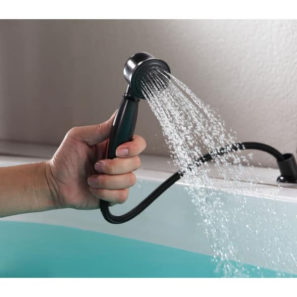 Shop Anzzi Patriarch 2 Handle Roman Tub Faucet With Sprayer In Oil