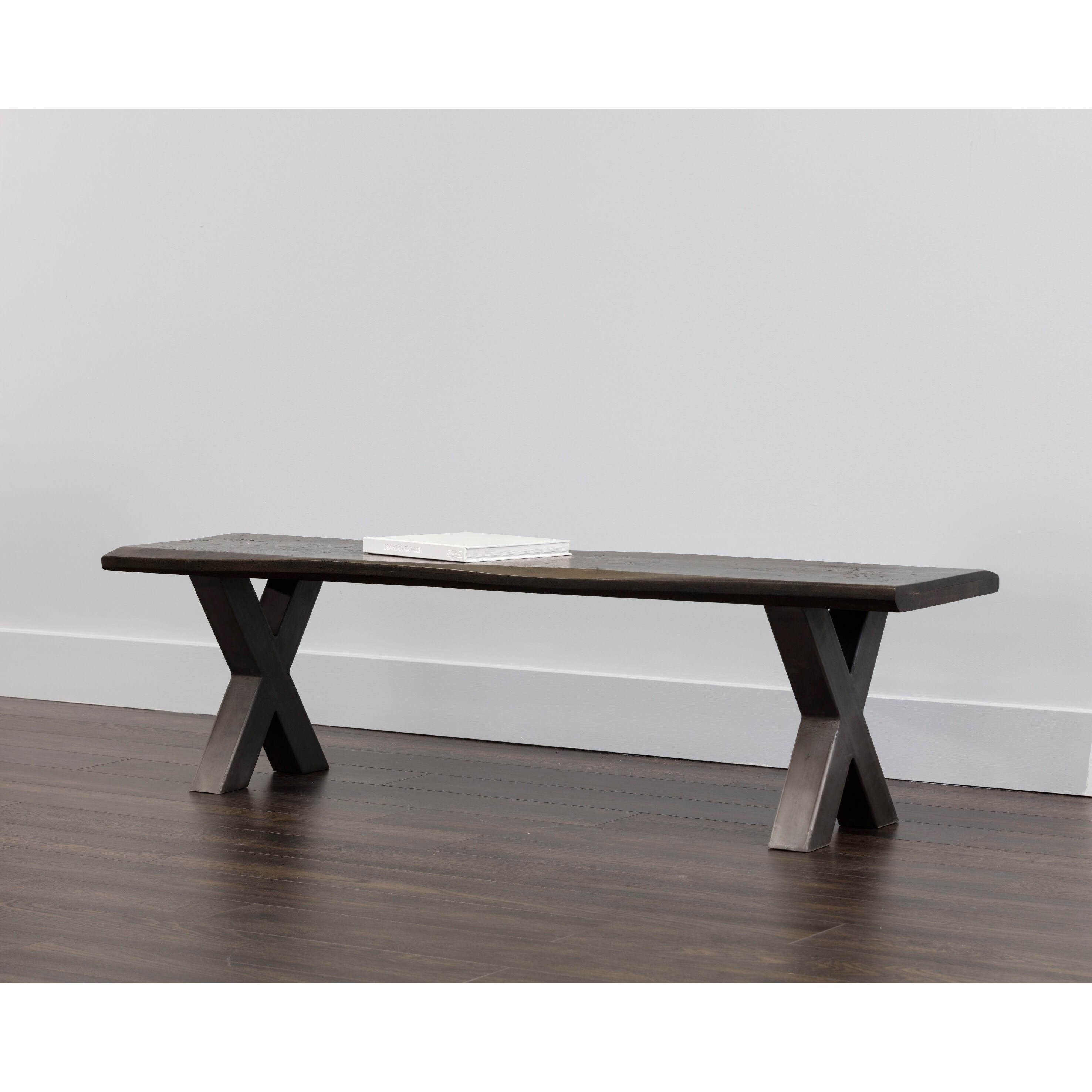 Shop Jagger Brown X Leg Backless Bench Free Shipping Today
